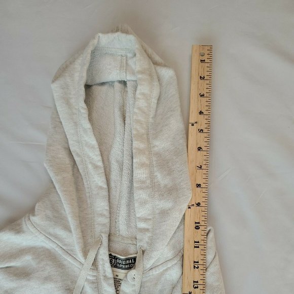 Route 66 Gray Button Front Hoodie Sweatshirt 3X Long Sleeve Thick Cotton Unisex - Picture 8 of 11